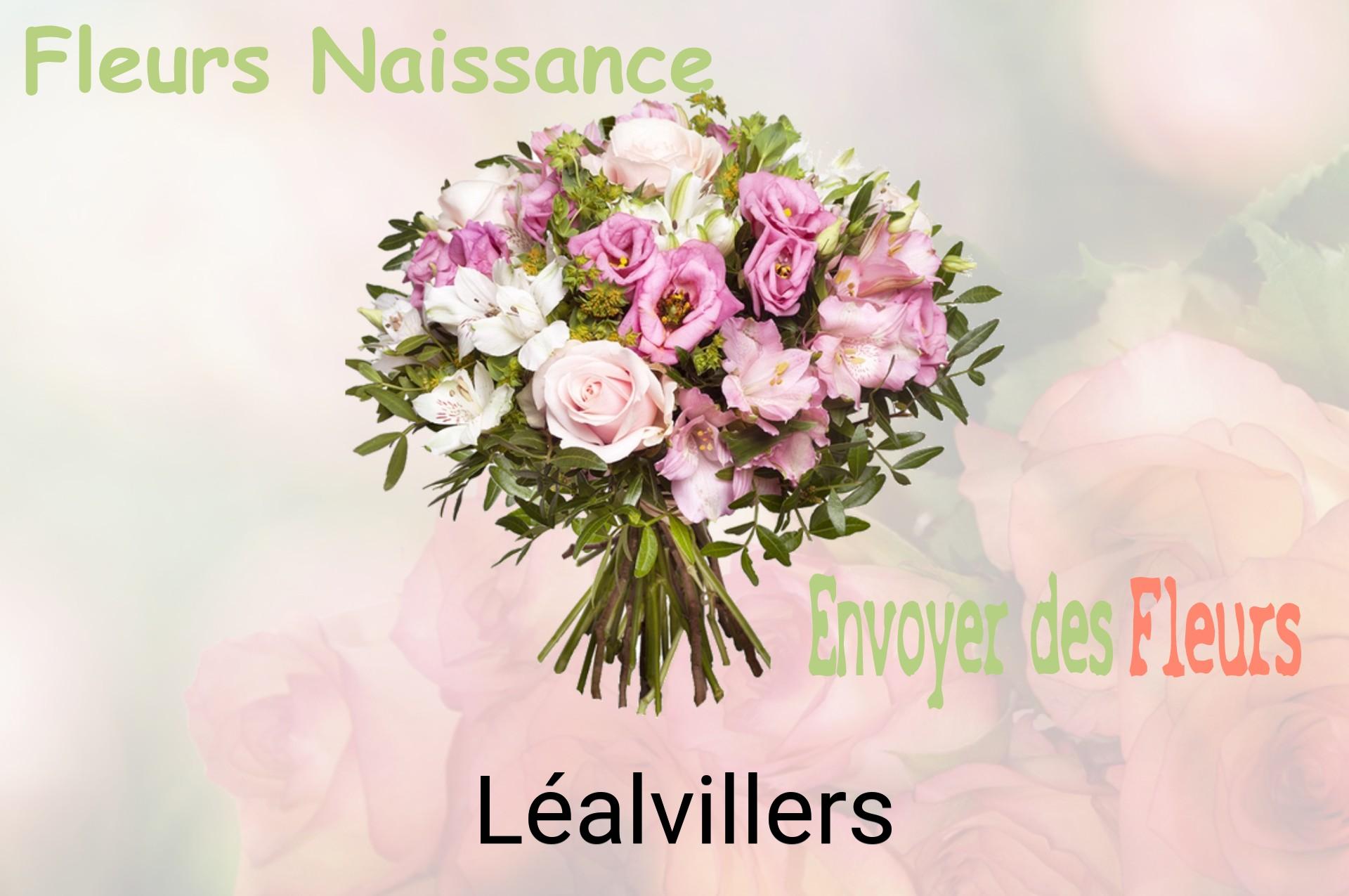 Bouquet de fleurs de naissance livré à Léalvillers