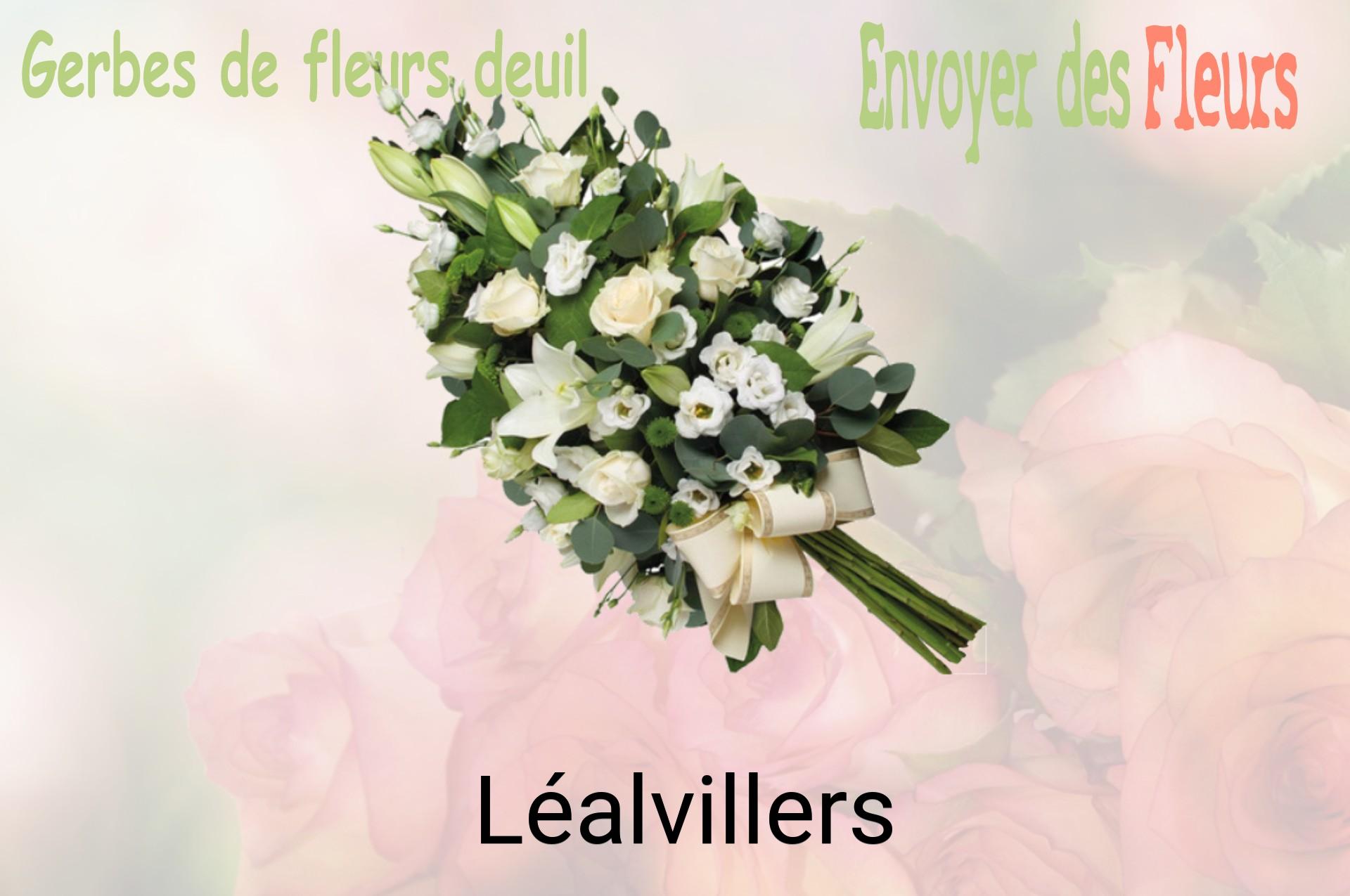 Gerbe de fleurs de deuil livrée à Léalvillers